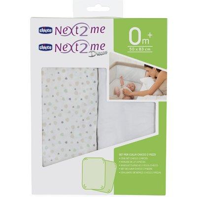 Chicco Next2me Set Of 2 Fitted Crib Sheets Littlewoodsireland Ie