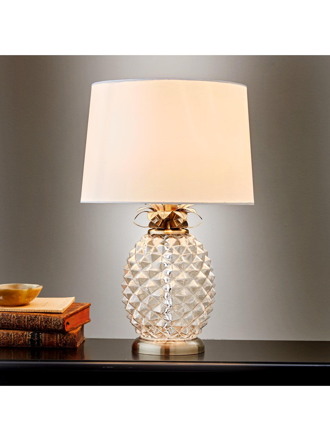 glass pineapple table lamp