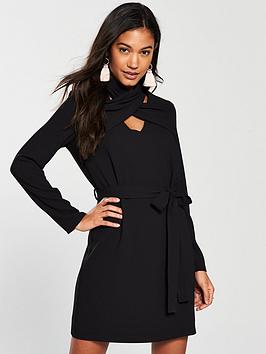High Neck Swing Dress