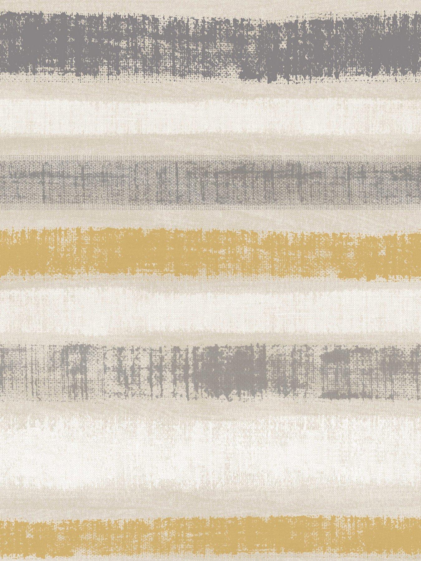 Arthouse Painted Stripe Wallpaper Grey Ochre Images, Photos, Reviews