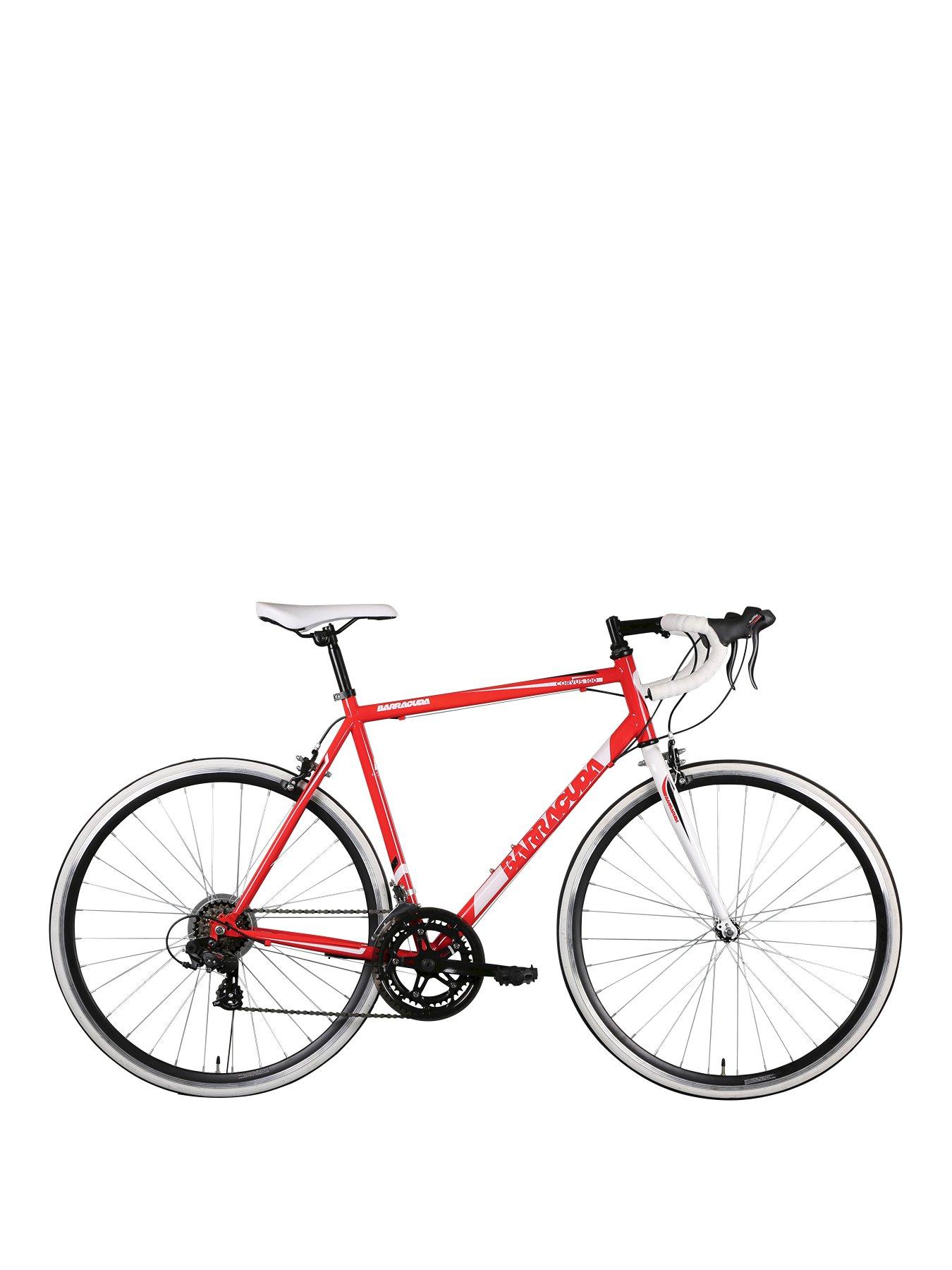 red and white road bike