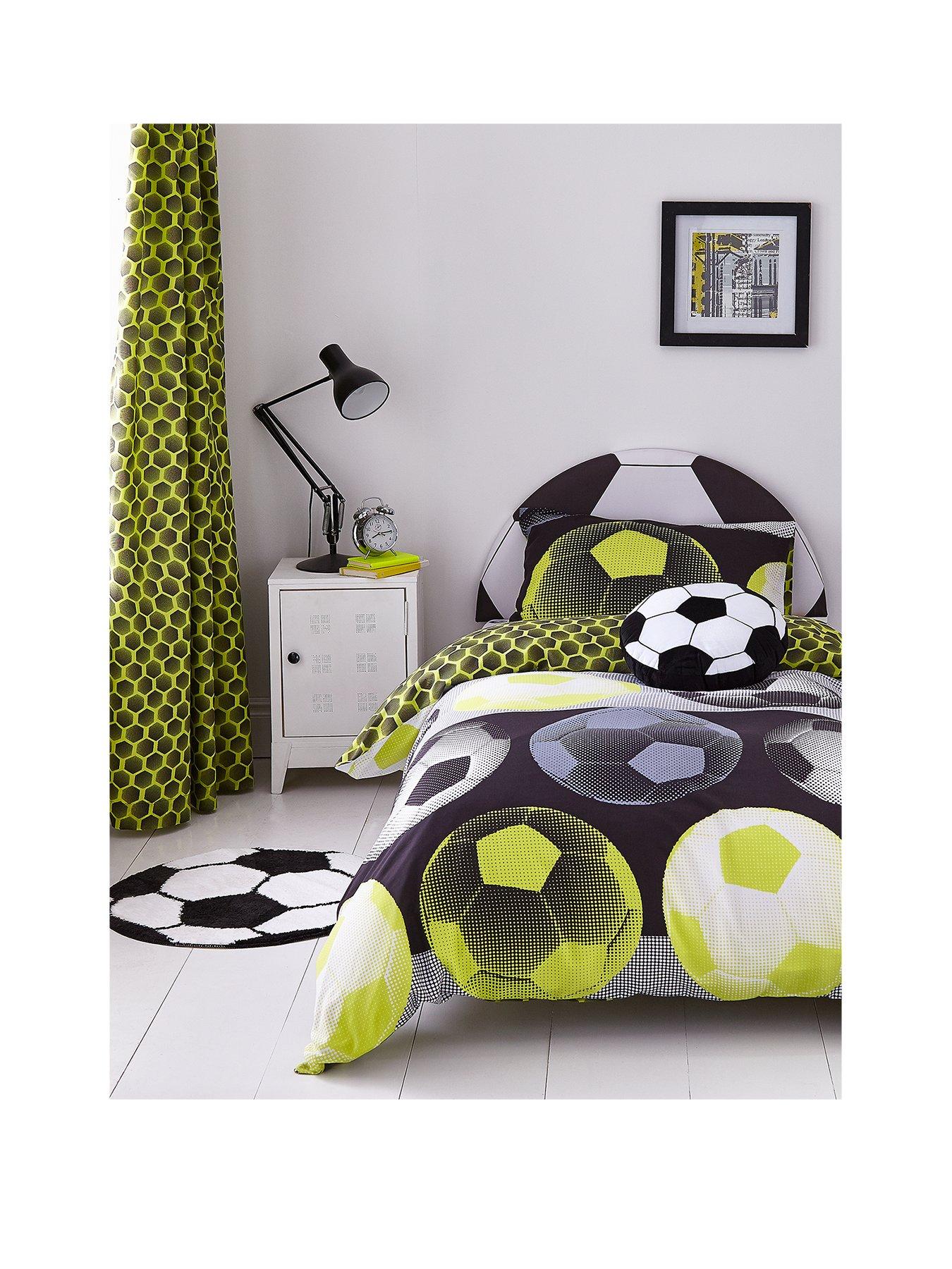 Catherine Lansfield Neon Football Duvet Cover Set Yellow