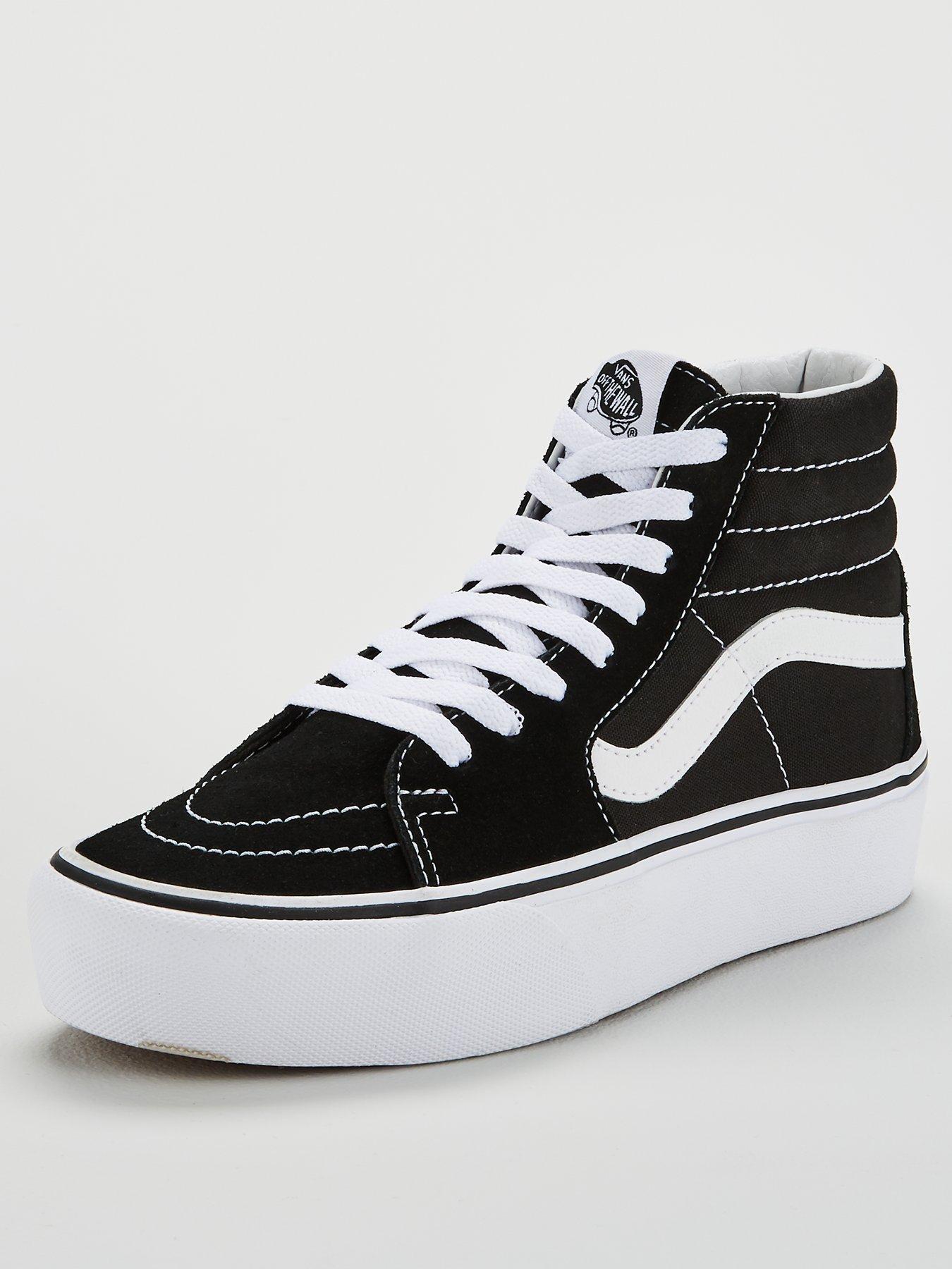 vans sk8 hi platform black and white