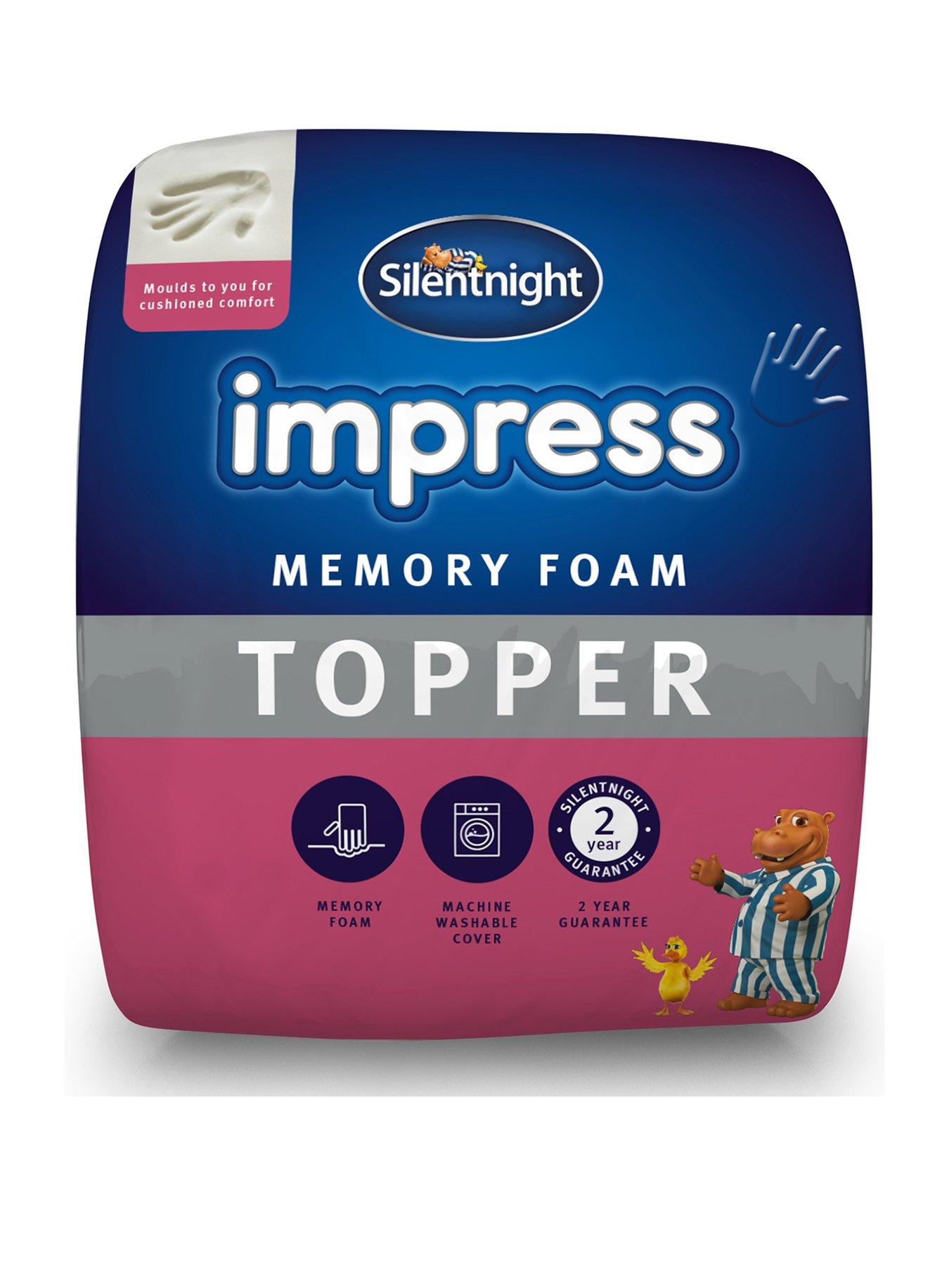 Silentnight Luxury Impress 7cm Memory Foam Mattress Topper Littlewoodsireland Ie