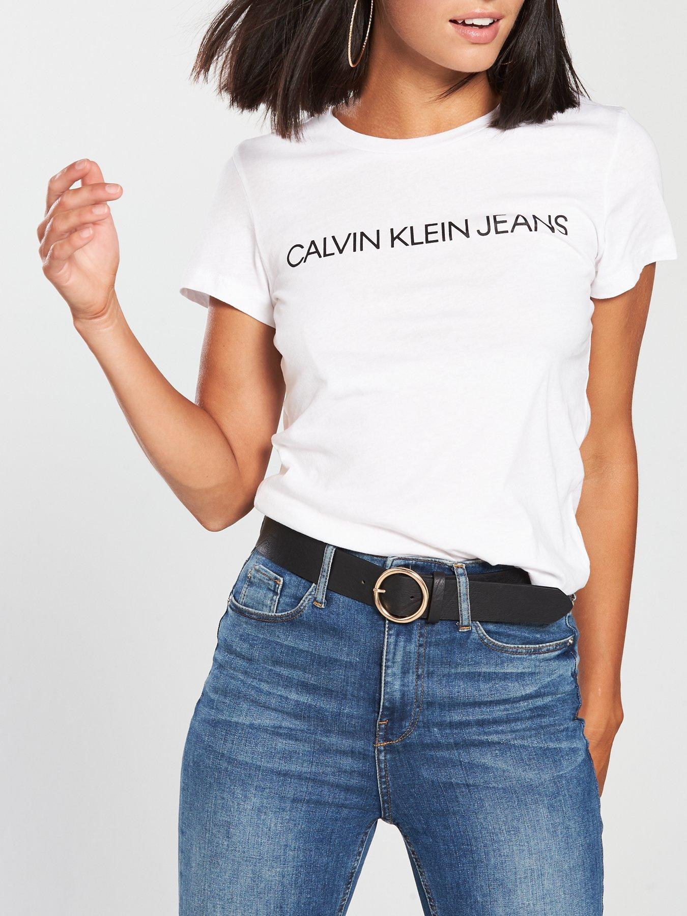 calvin klein jeans white shirt