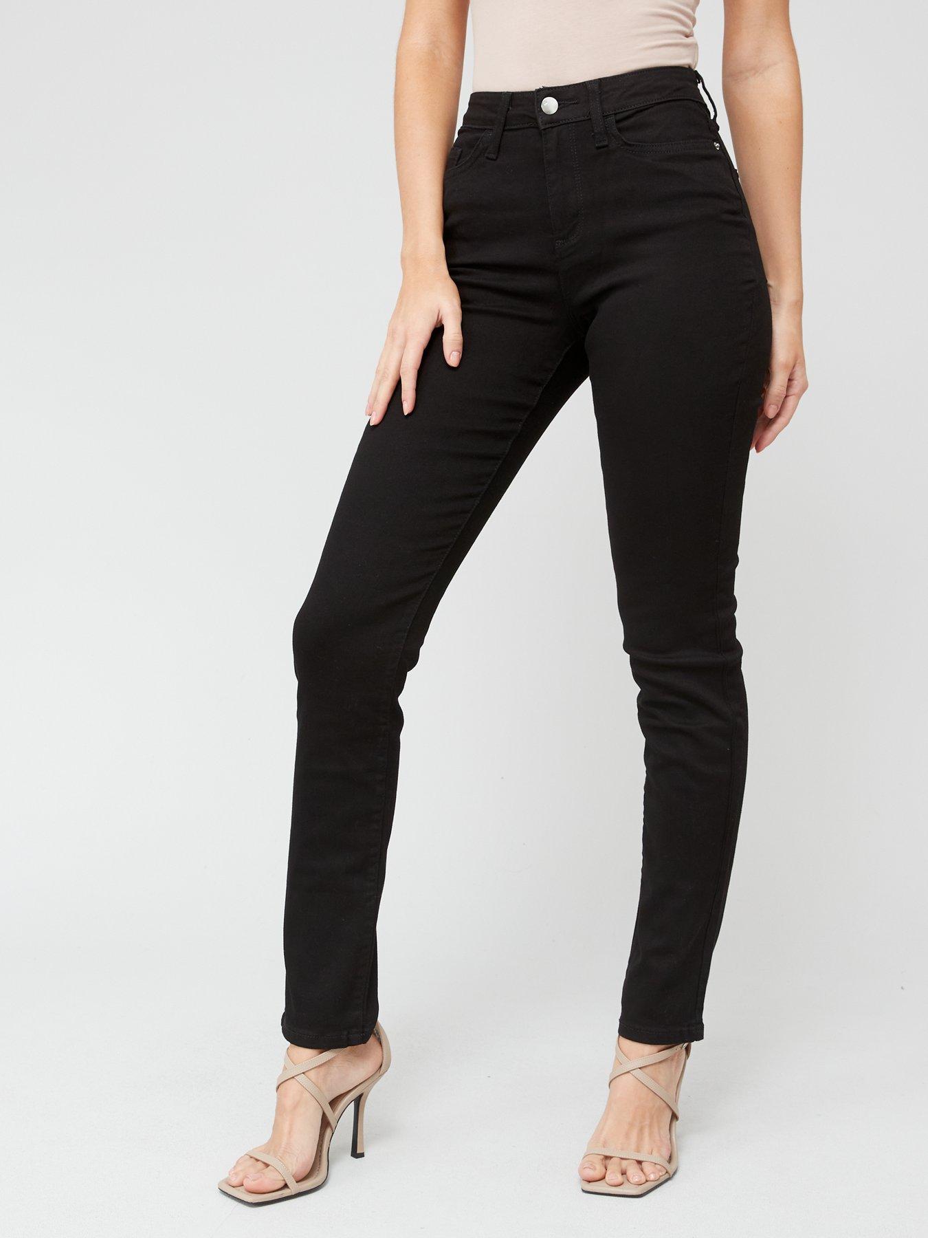 high waist slim leg women's jeans