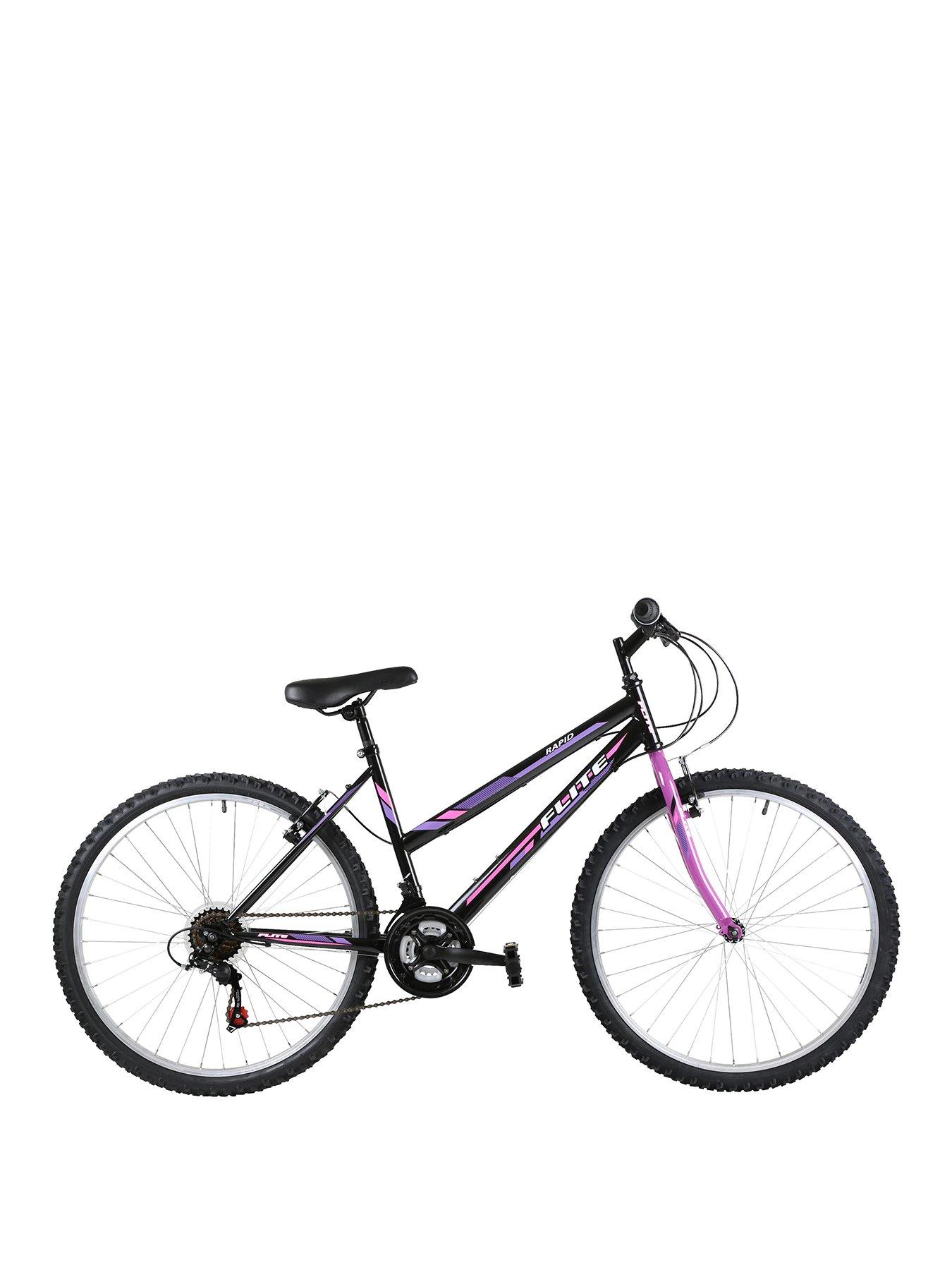 black and purple mountain bike