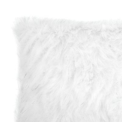 faux fur white cushion
