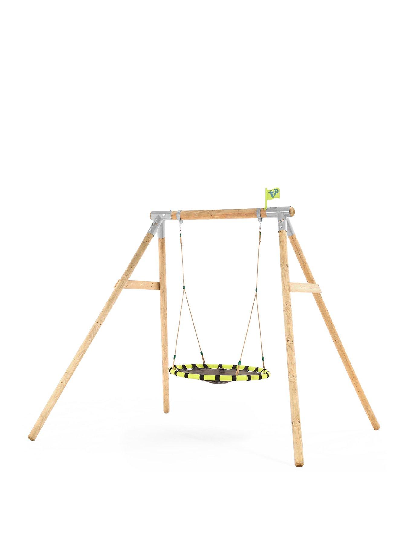 Eagle Wooden Swing Set With Large Nest Swing