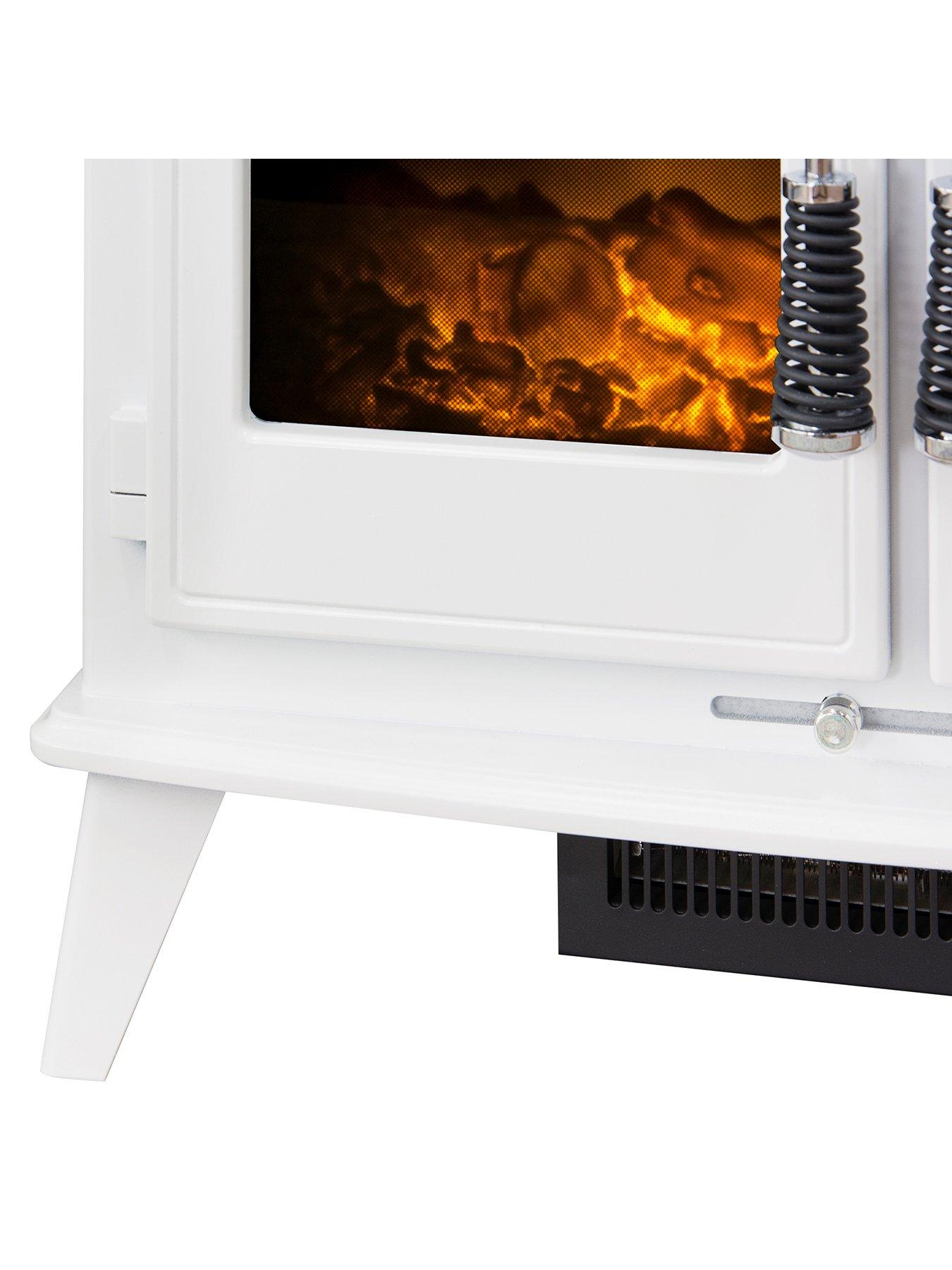 Adam Fires Fireplaces Woodhouse Electric Stove Fire In White