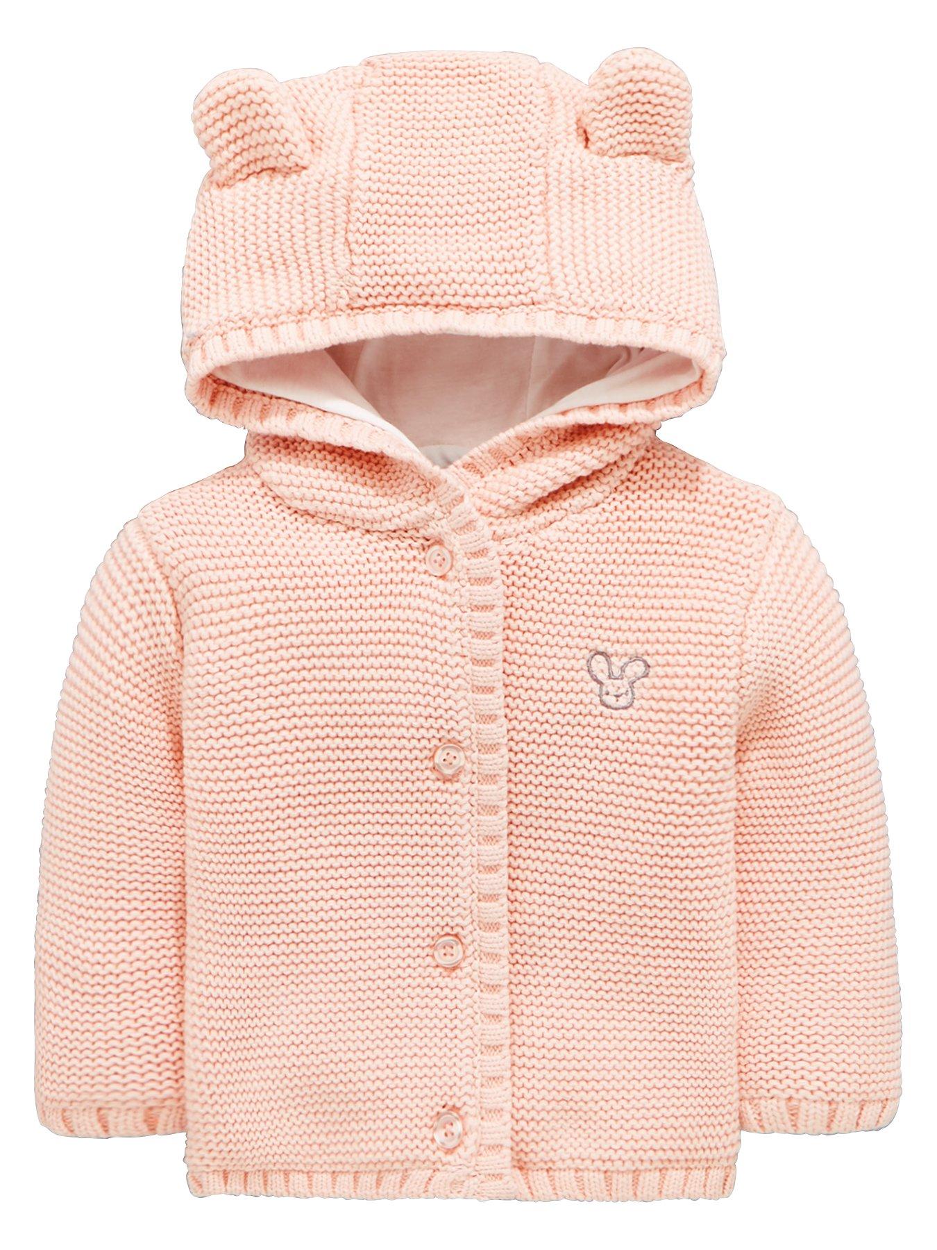 pink hooded cardigan