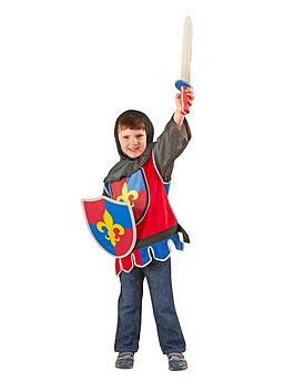 Kid wearing knight Halloween costume