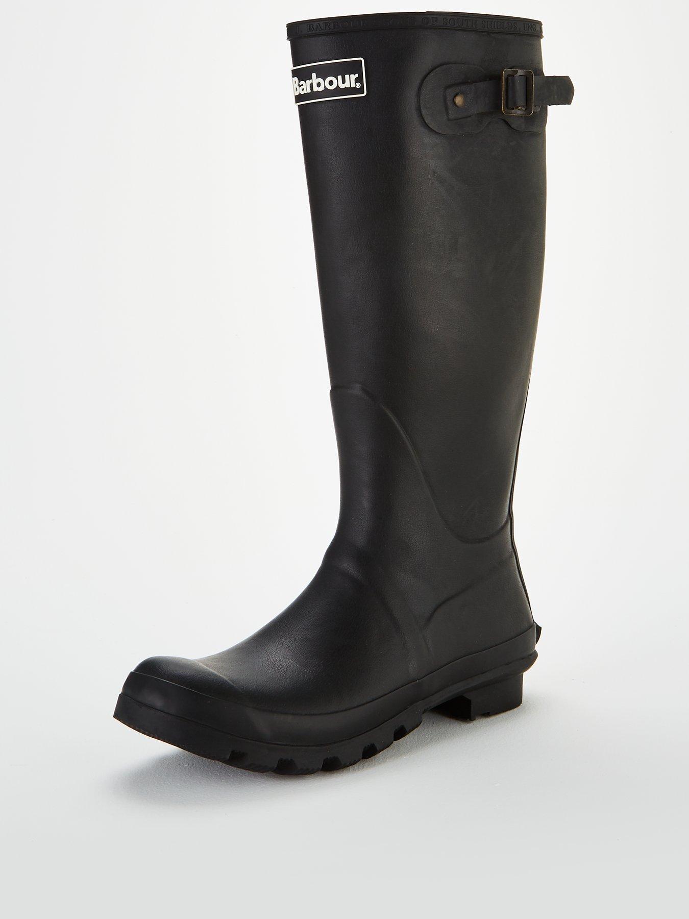 barbour mens bede wellington boots black