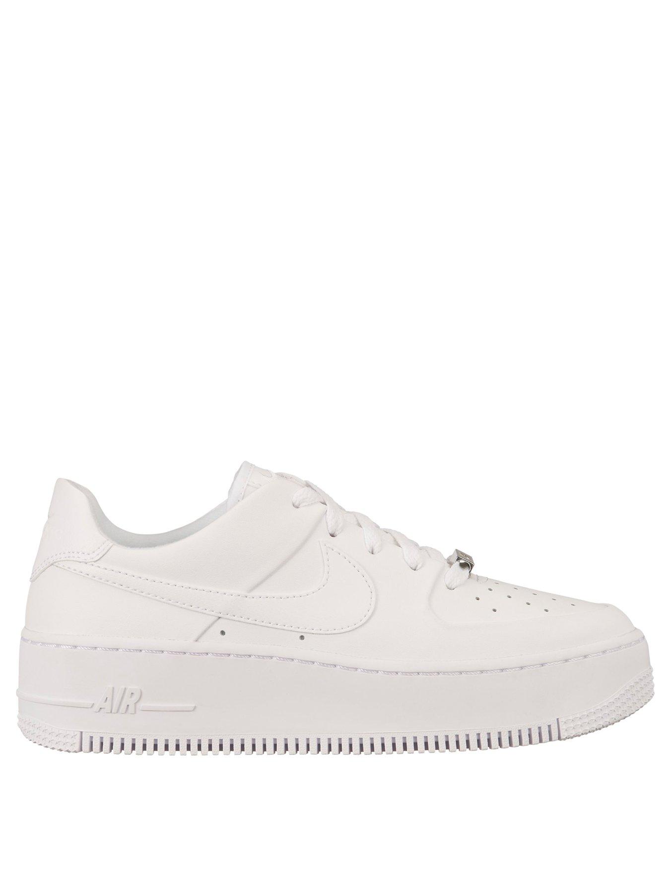 platform white air force ones