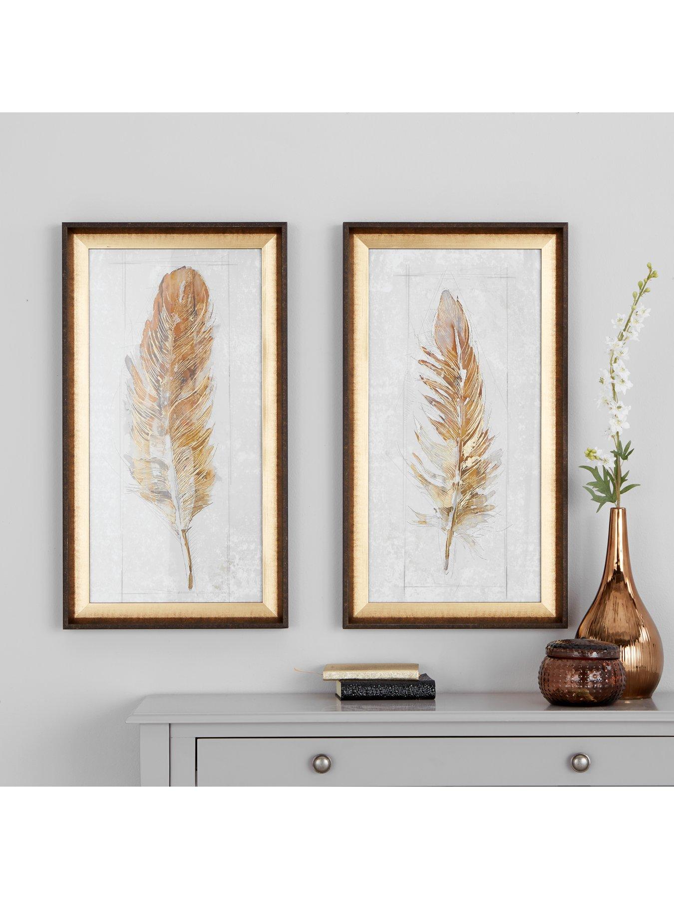 Gallery Autumn Feather Set Of 2 Framed Wall Art Prints Littlewoodsireland Ie