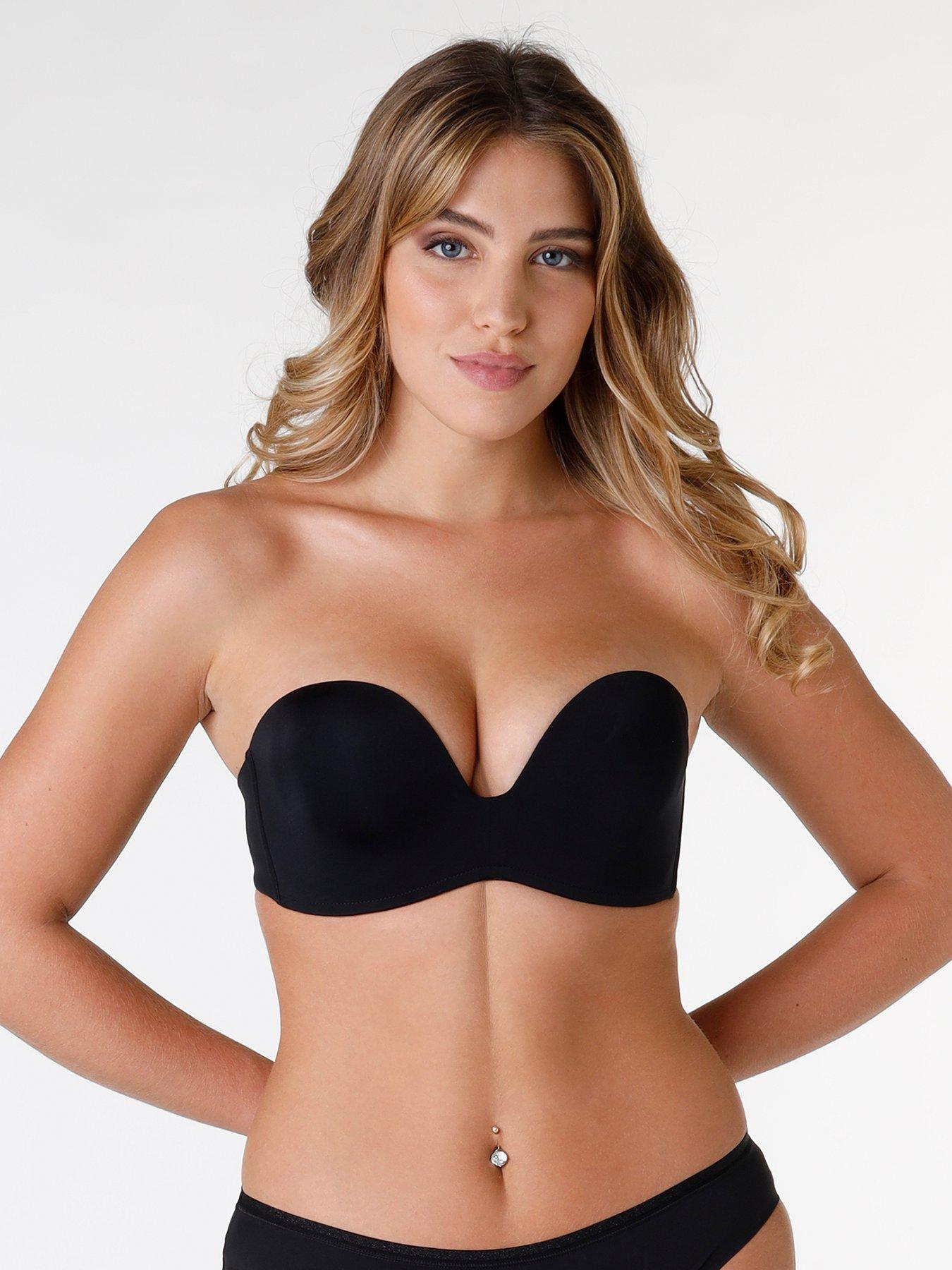 cleavage strapless bra