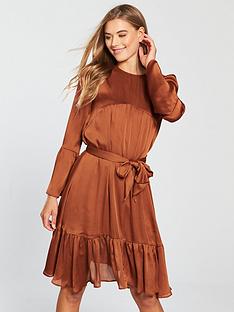 Orange Dress Brown Belt