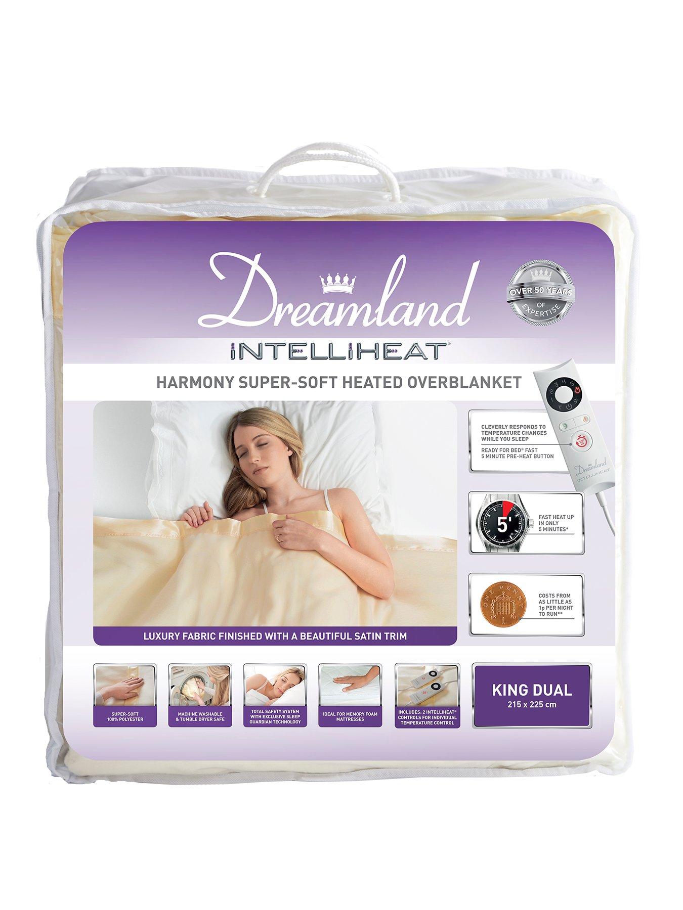 dreamland intelliheat premium fleece heated mattress protector