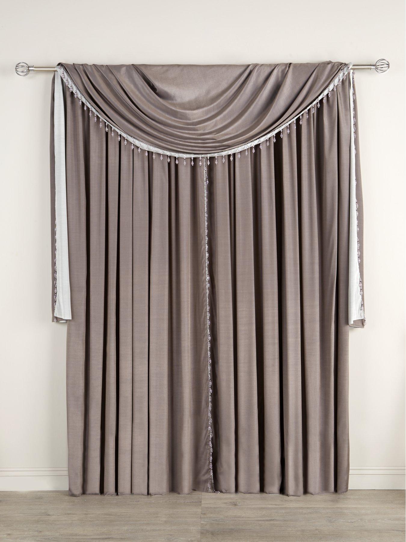 silver curtain scarf