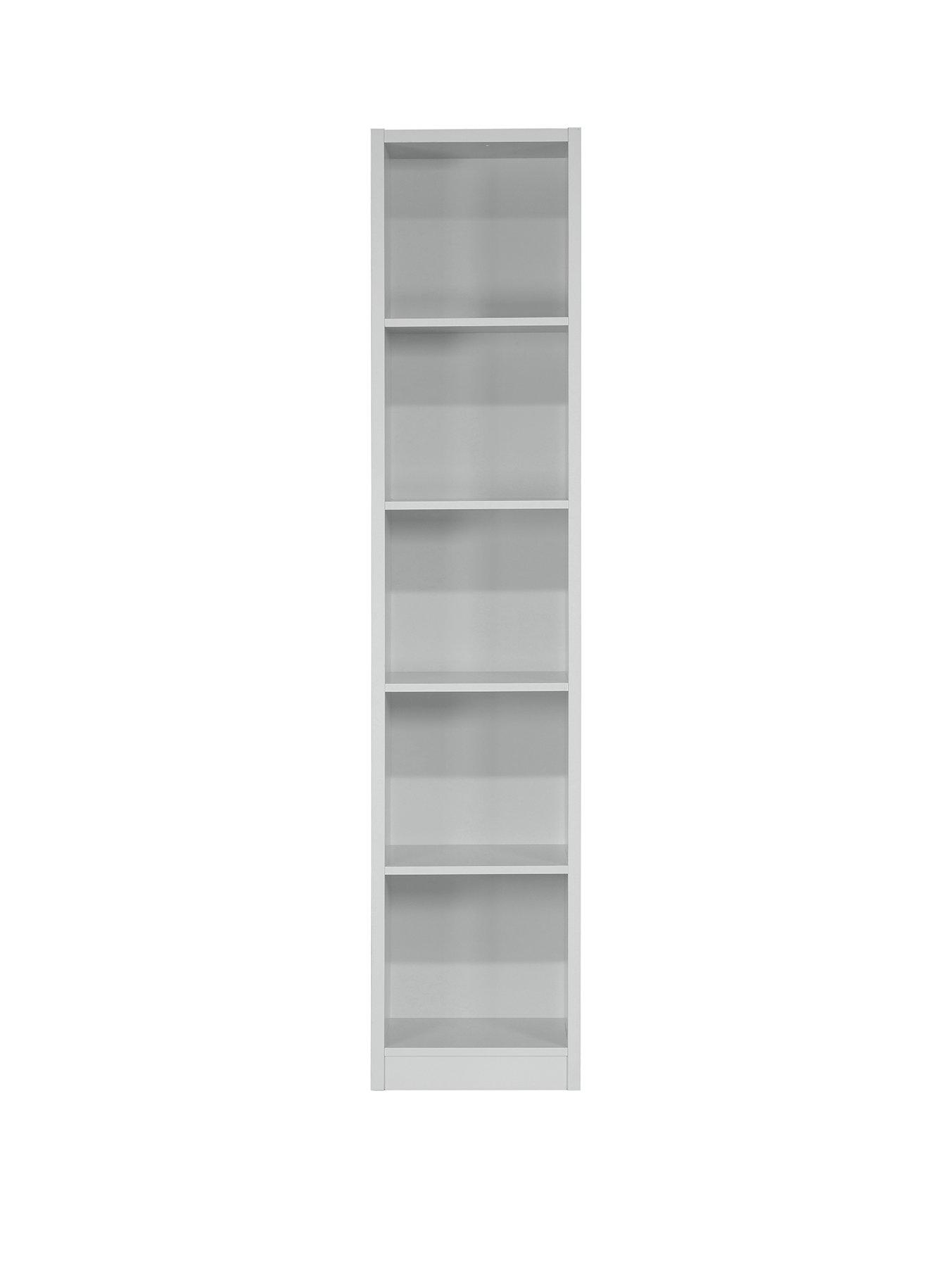 Metro Tall Half Width Bookcase Grey Littlewoodsireland Ie