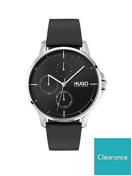 hugo-focus-black-multi-dial-watch-with-black-leather-strap