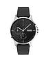 hugo-focus-black-multi-dial-watch-with-black-leather-strapfront