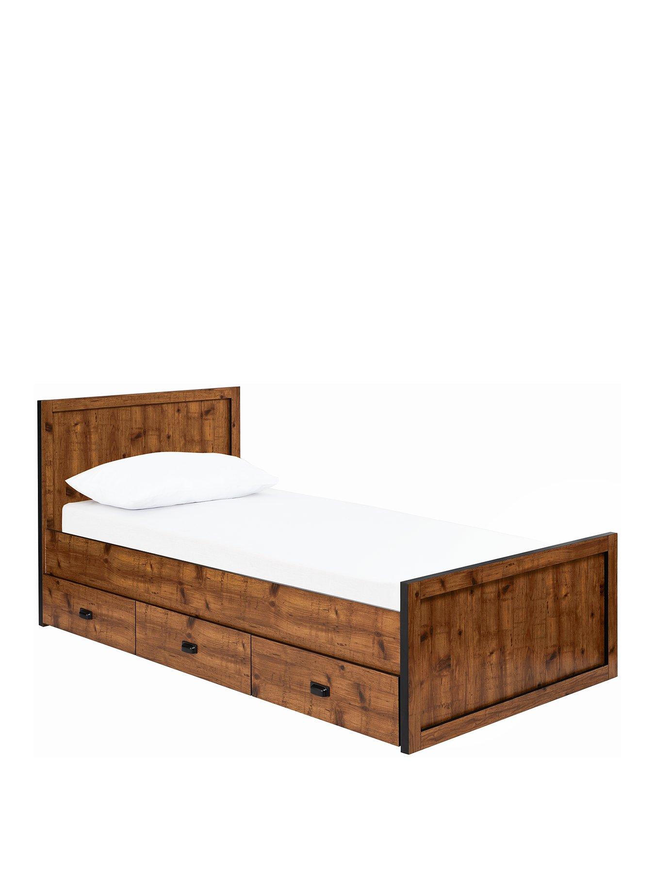 kids single bed with drawers