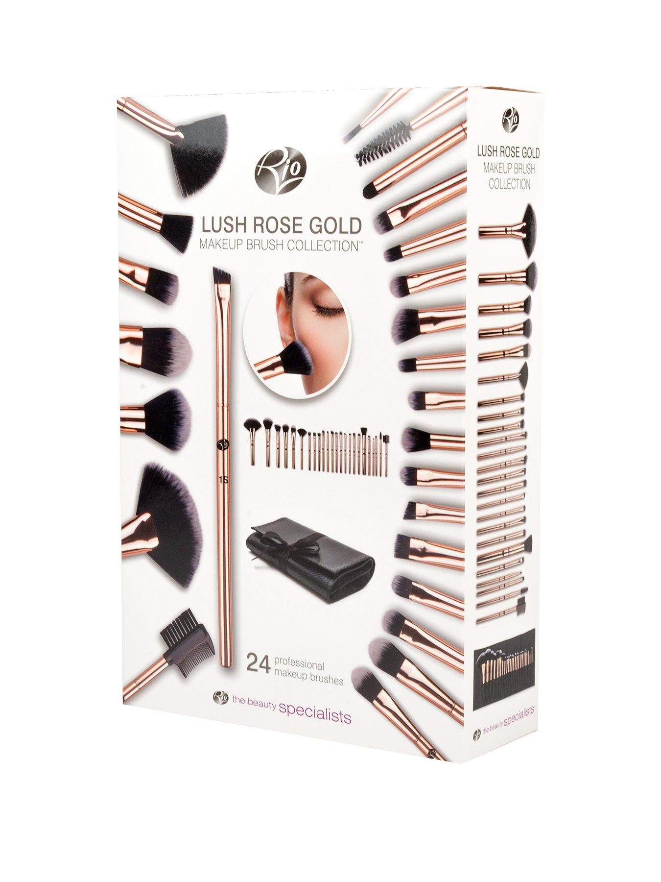 Rio Rio Lush Rose Gold 24pc Makeup Brush Collection Littlewoodsireland Ie