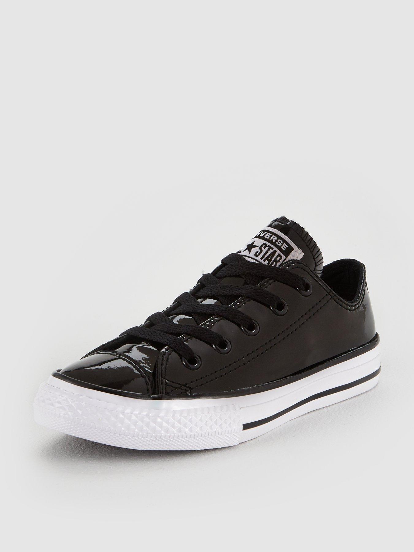 black junior converse