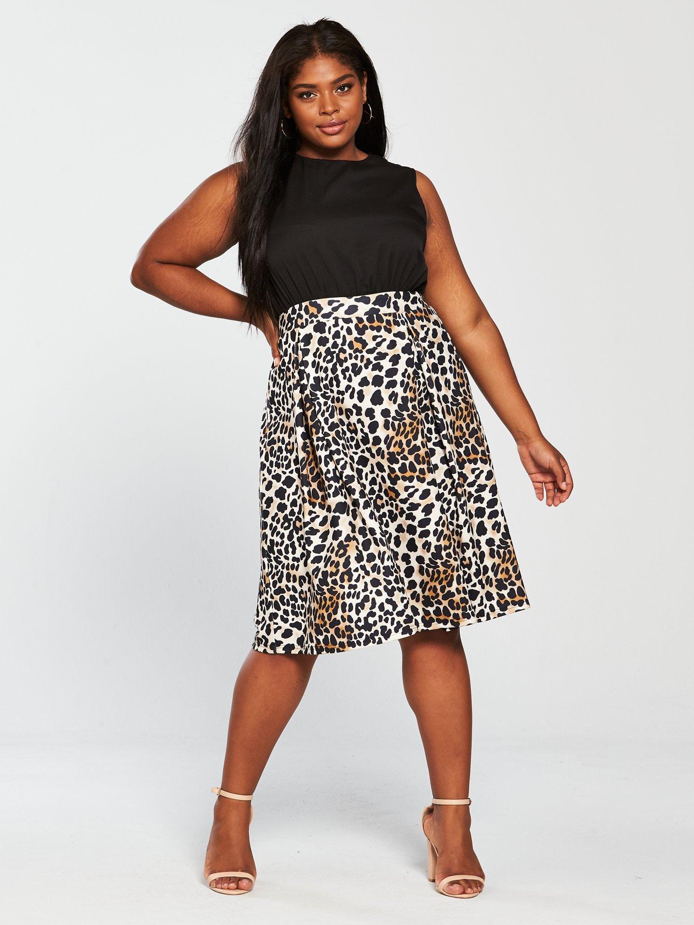 ax paris curve leopard print dress