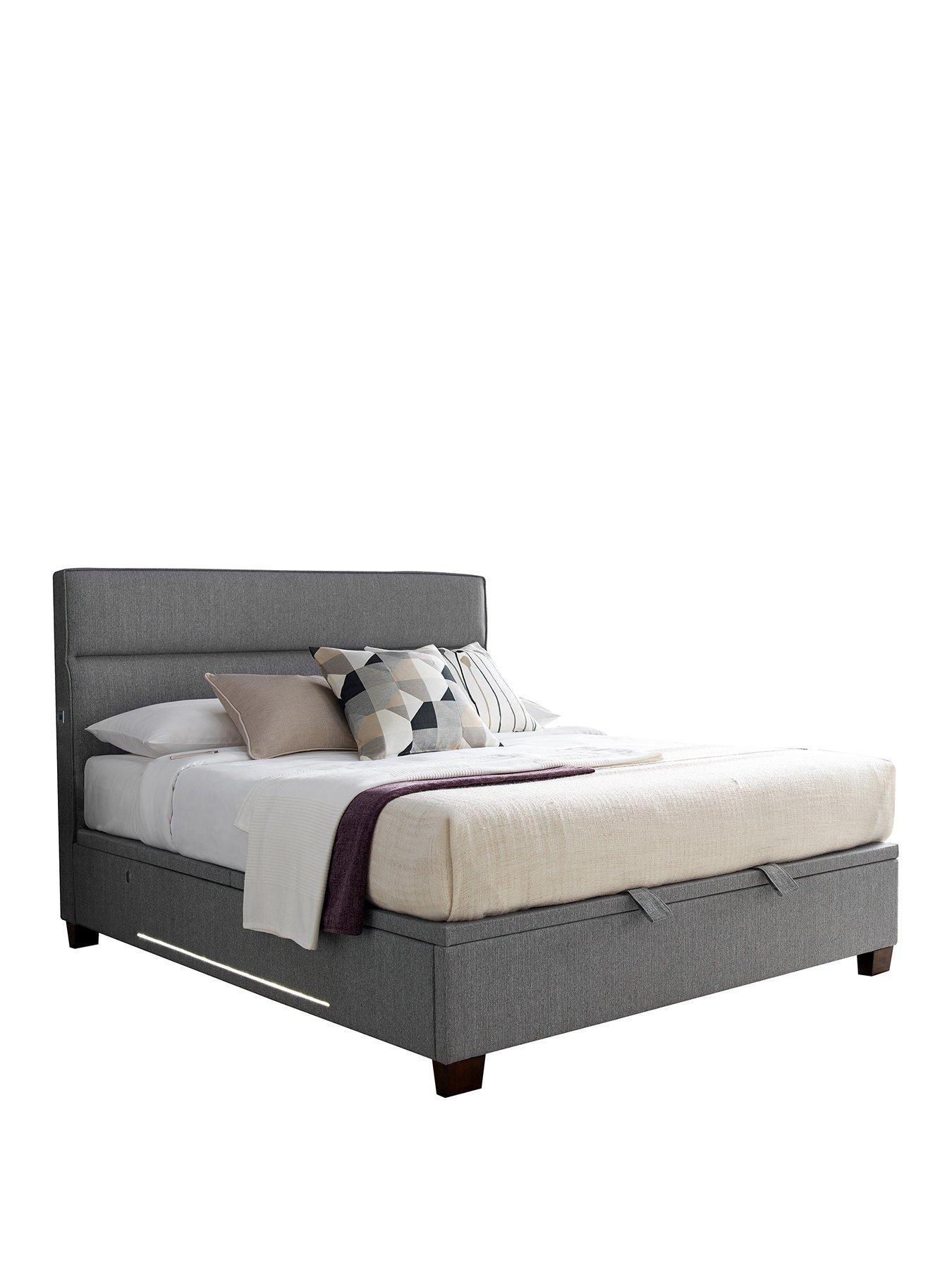 Tokyo Ottoman Storage Bed With Mattress Options Usb Charging Lights And Optional Next Day Delivery