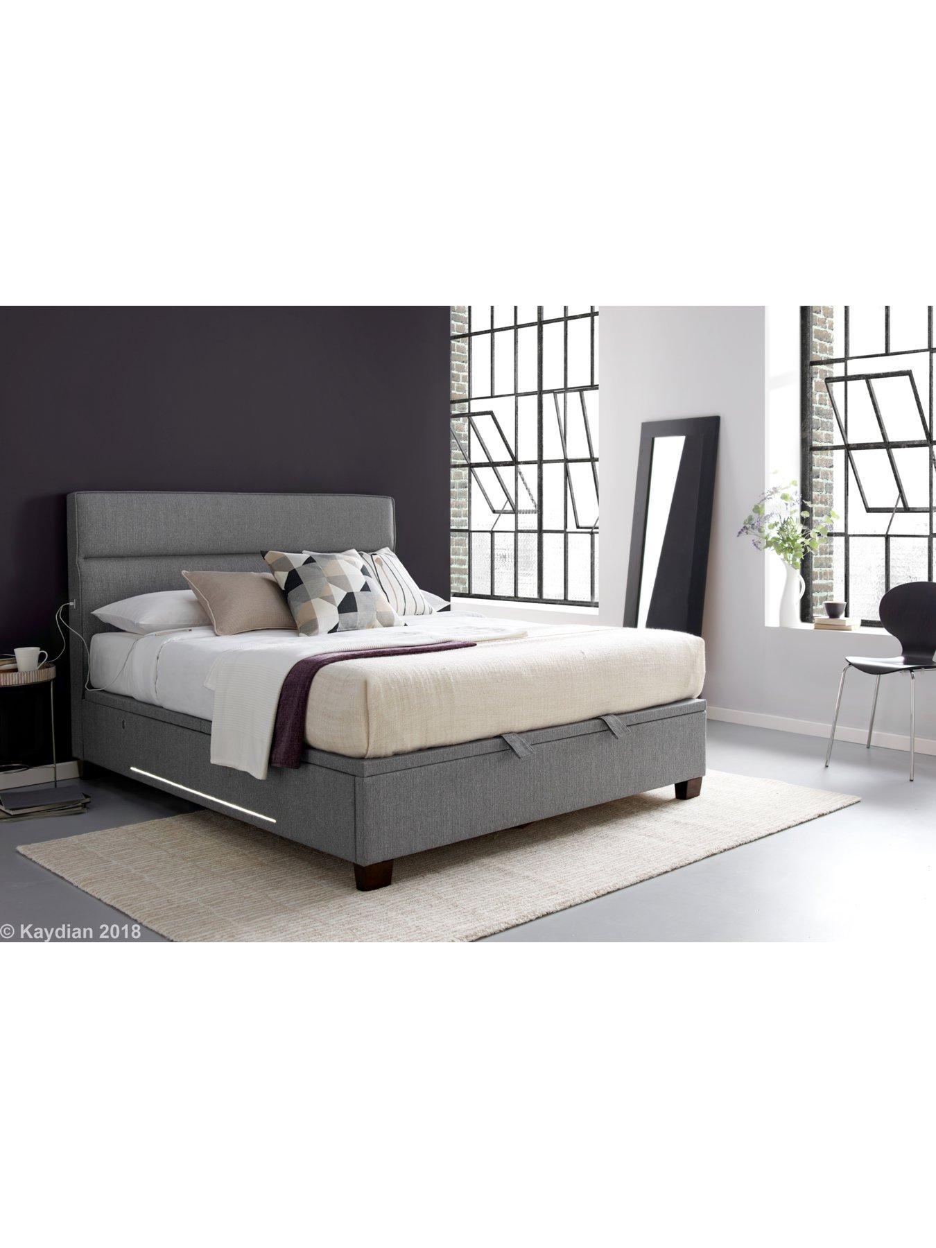 Tokyo Ottoman Storage Bed With Mattress Options Usb Charging Lights And Optional Next Day Delivery