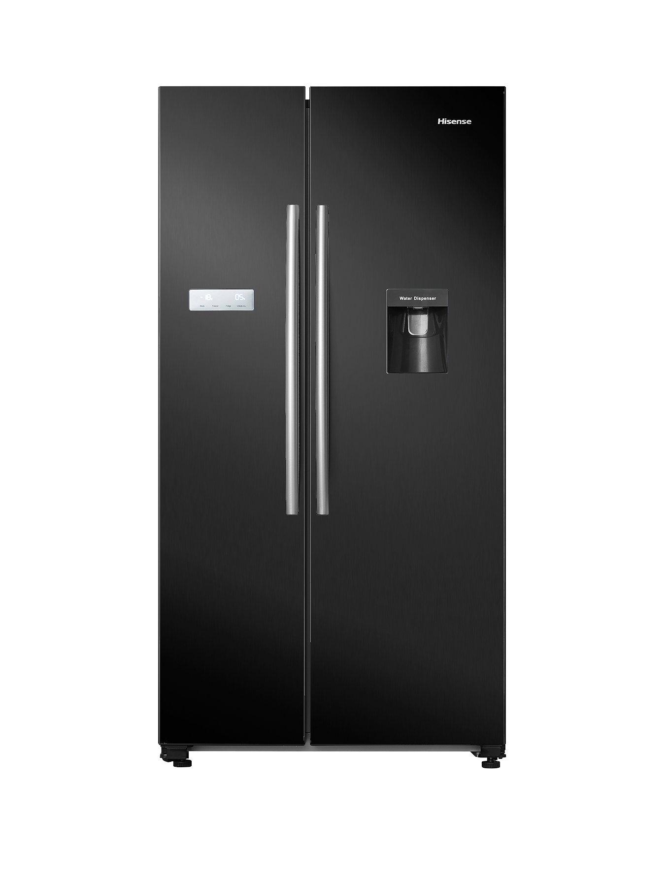 Hisense Rs741n4wb11 90cm Wide Total No Frost American Style Fridge Freezer With Non Plumbed Water Dispenser Black Littlewoodsireland Ie
