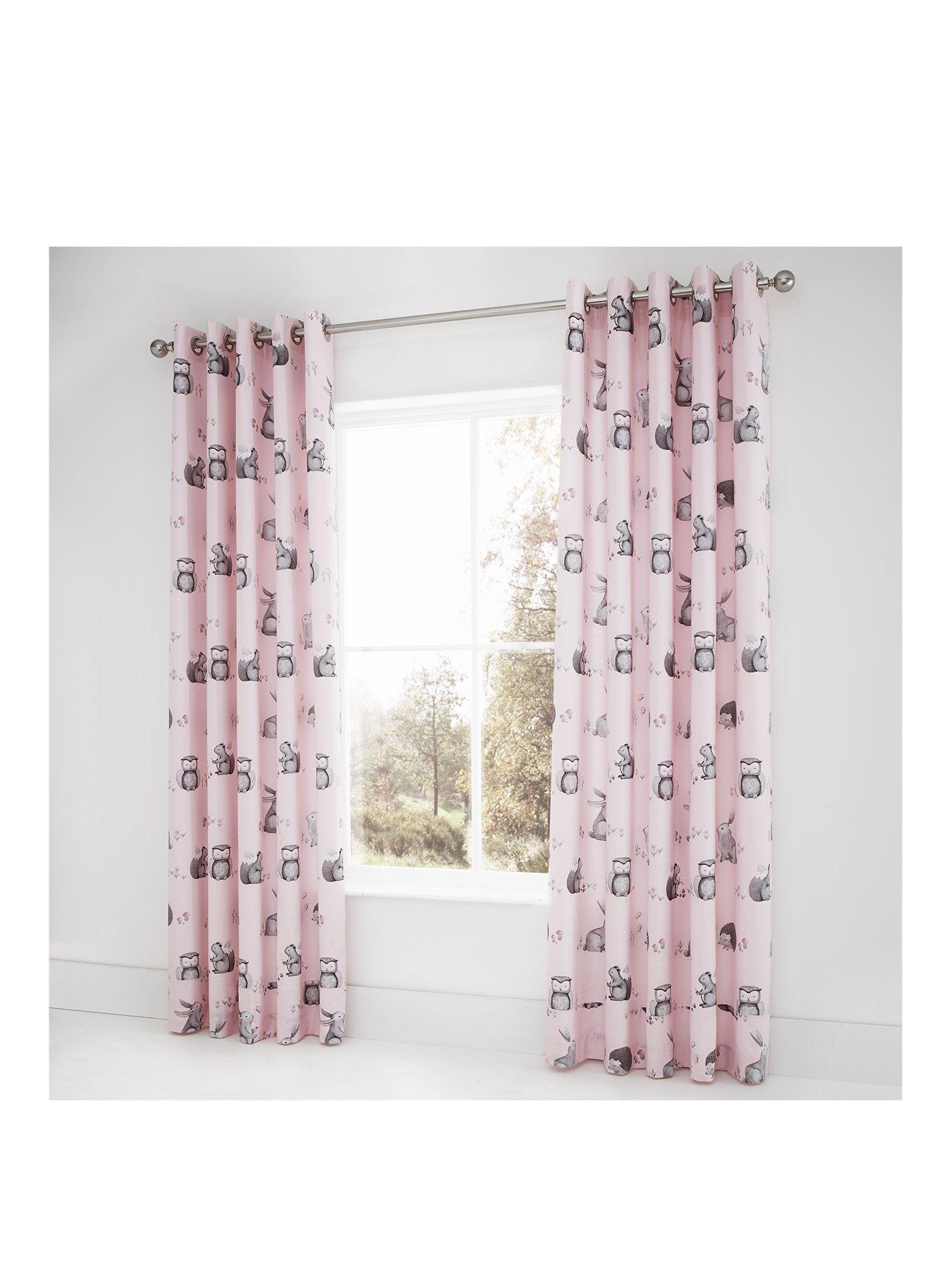 Catherine Lansfield Woodland Friends Easy Care Eyelet Curtains