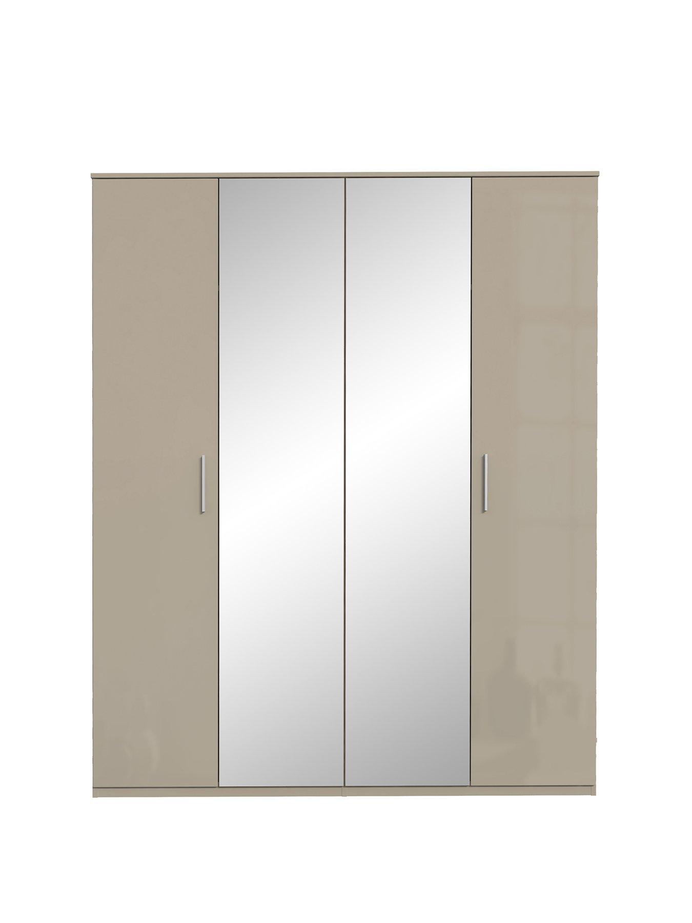 Cream Gloss Wardrobes Home Garden Www Littlewoodsireland Ie