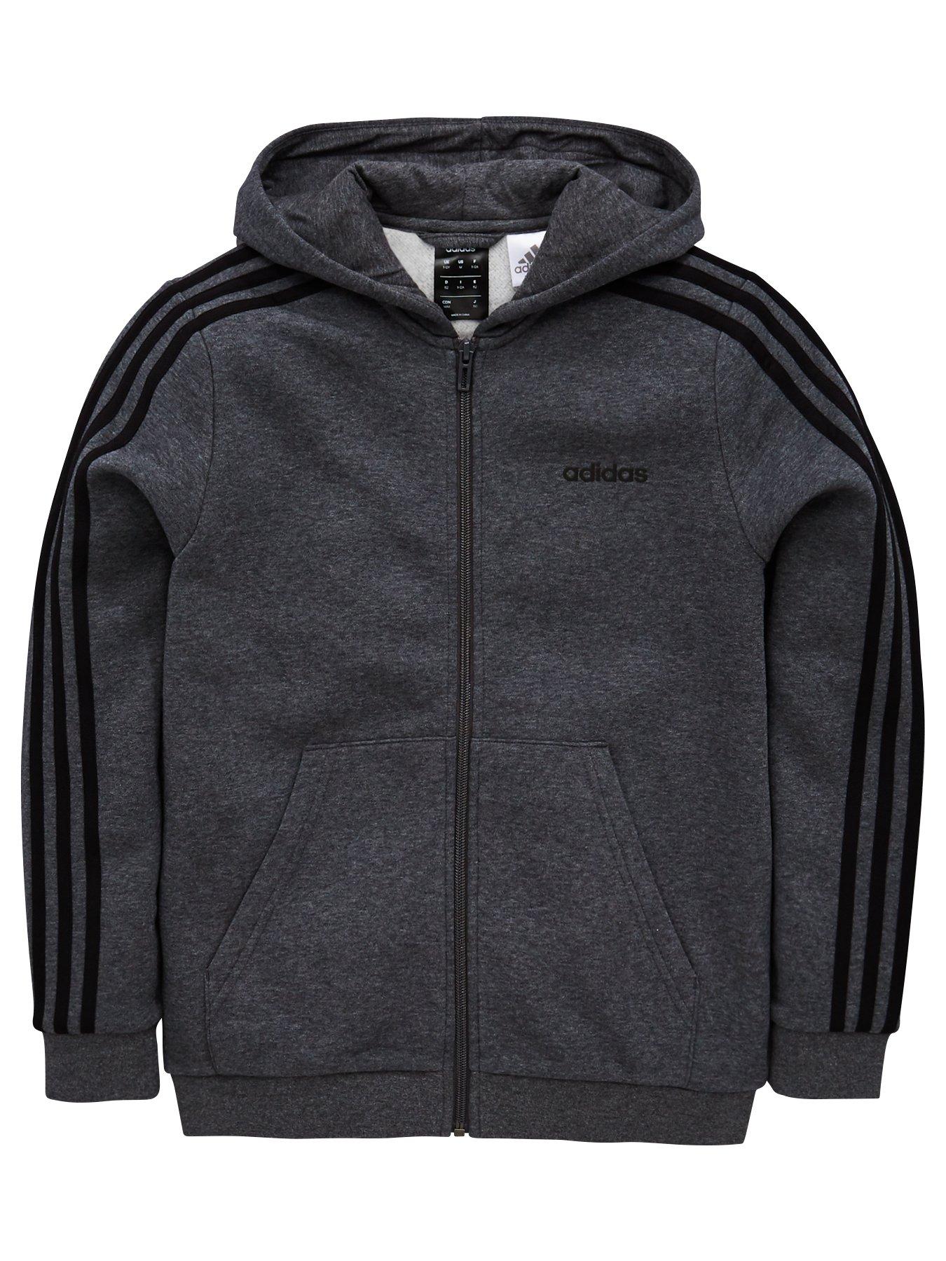 boys grey adidas hoodie