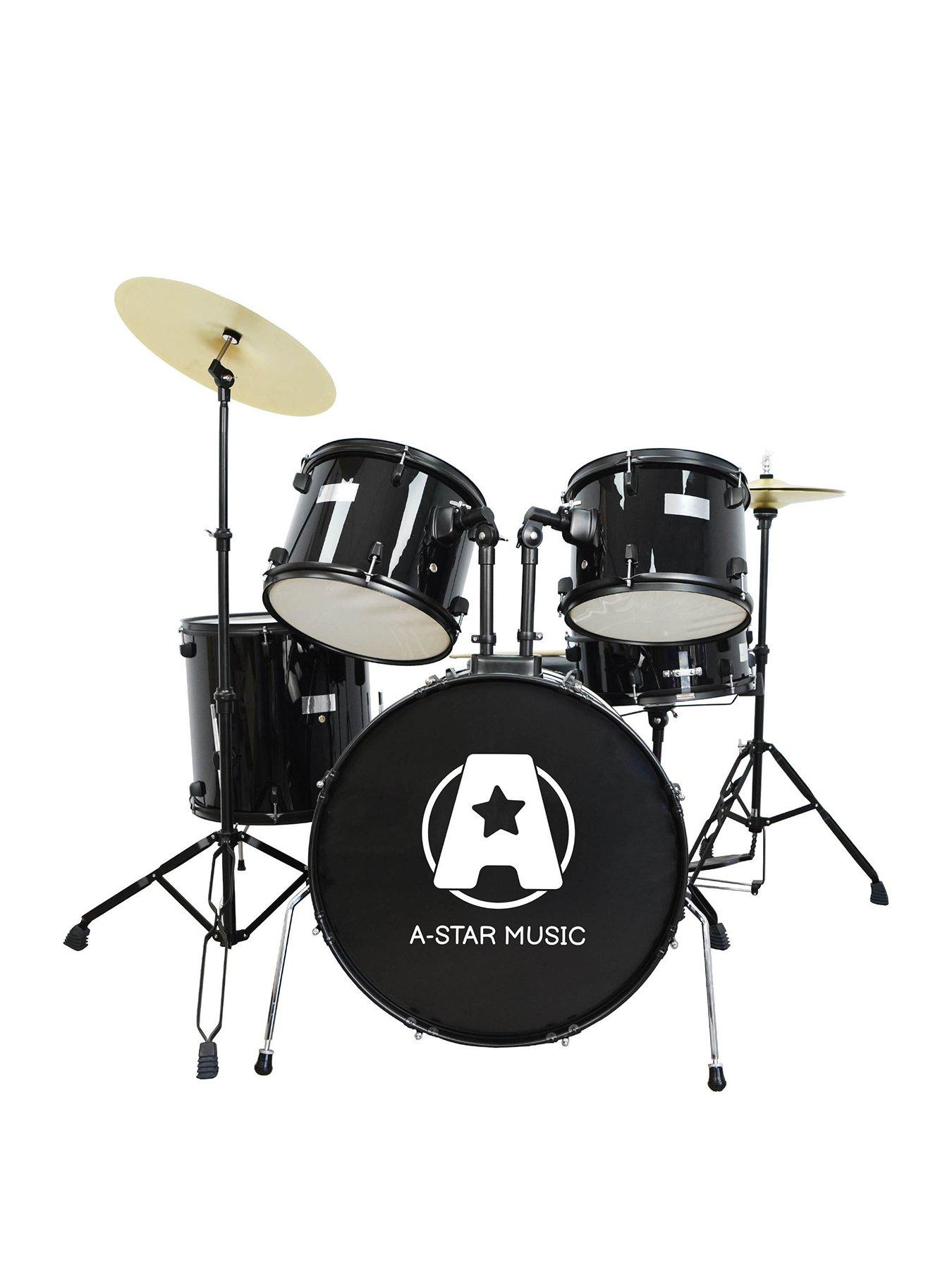 Rocket Rocket 5 Piece Rock Drum Kit In Black With Free Online Music Lessons Littlewoodsireland Ie