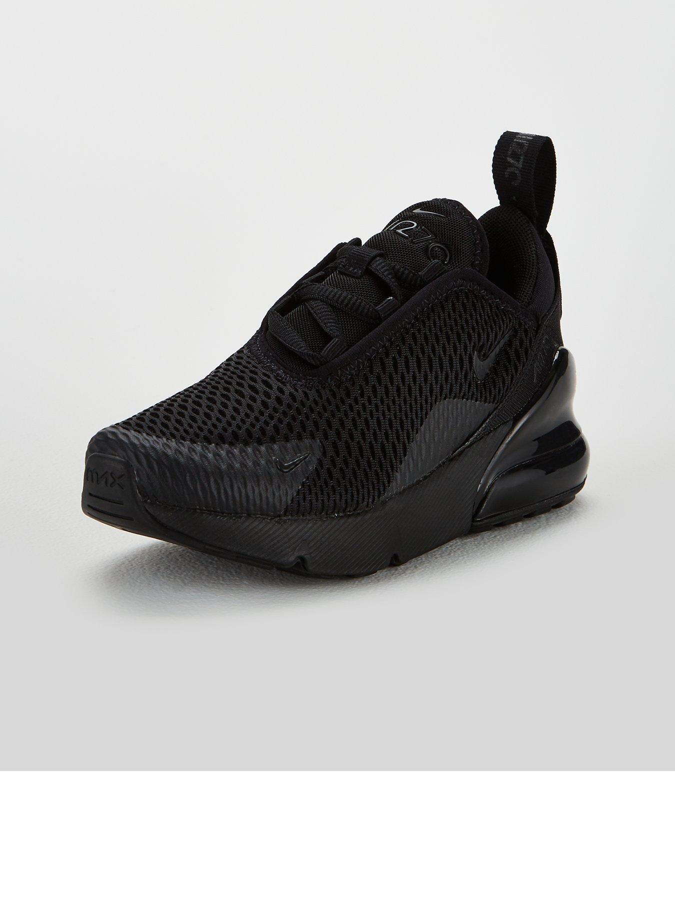 nike black air max 270 trainers junior