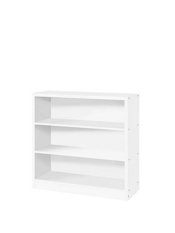 Metro Small Wide Bookcase, Home Essentials Metro Tall Wide Extra Deep Bookcase White