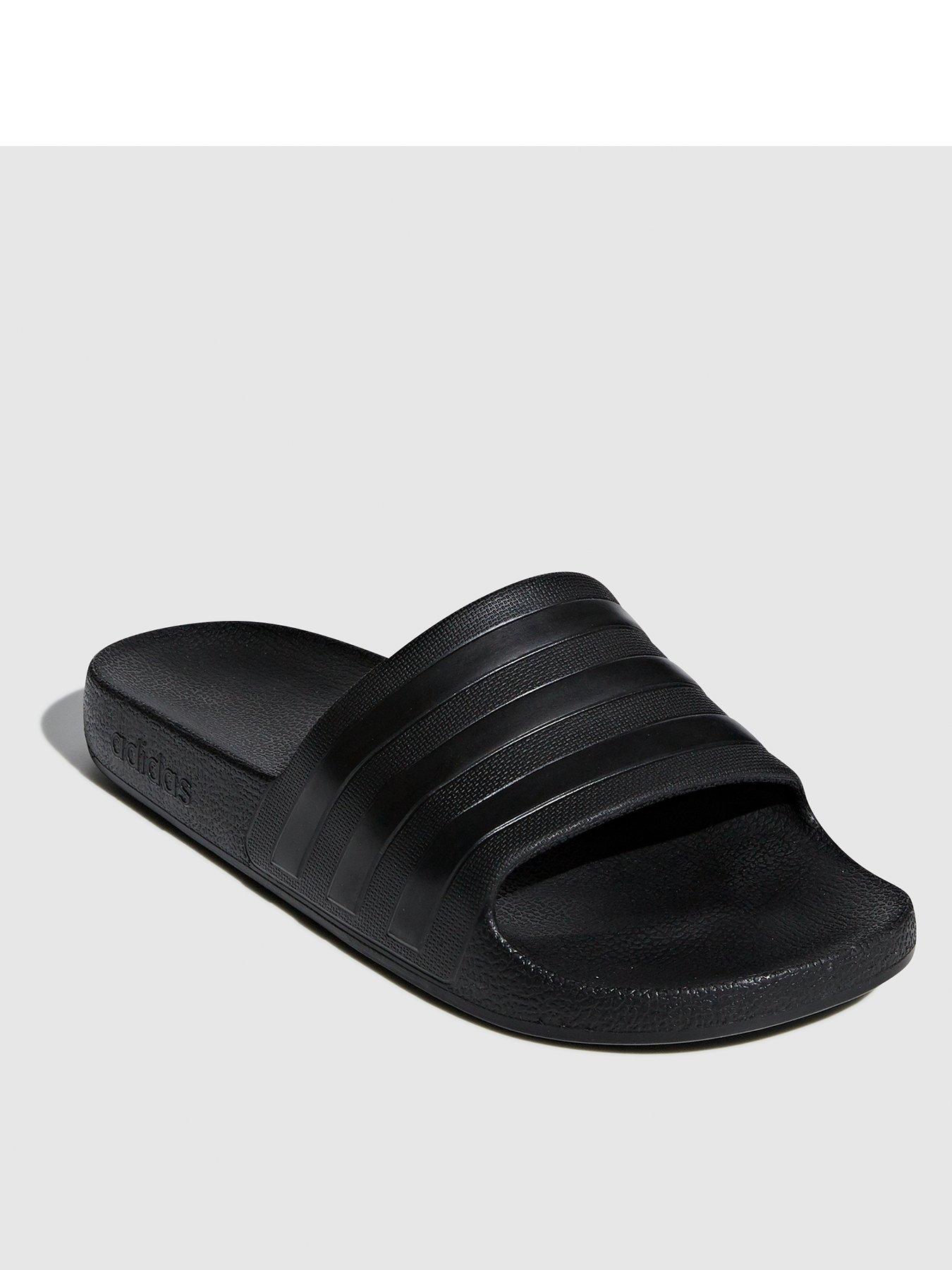 black adidas slides