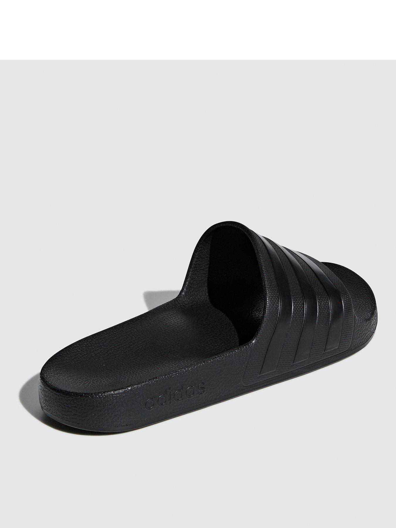 black slides adidas