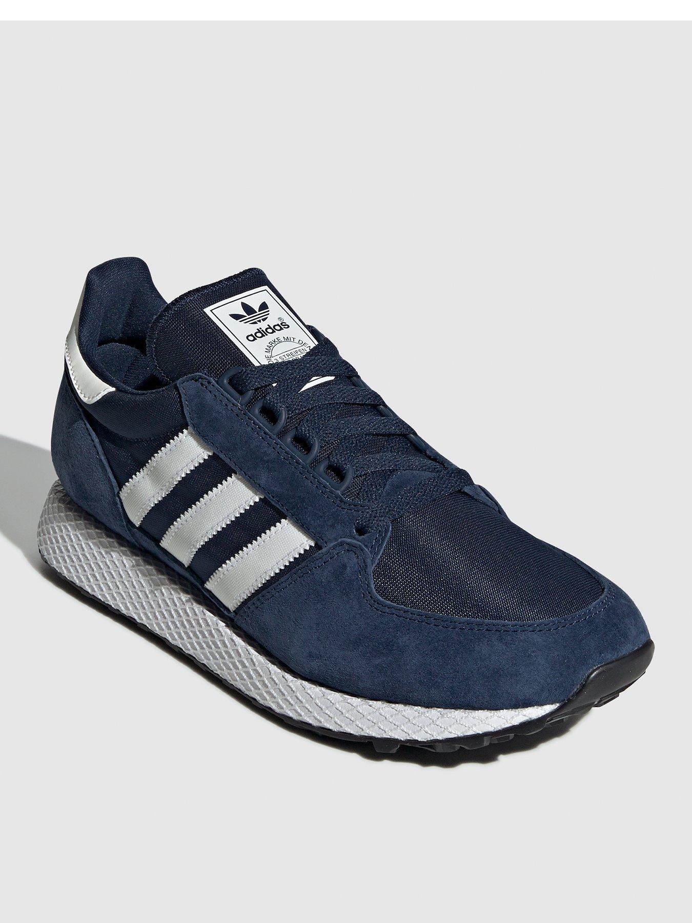 navy adidas trainers