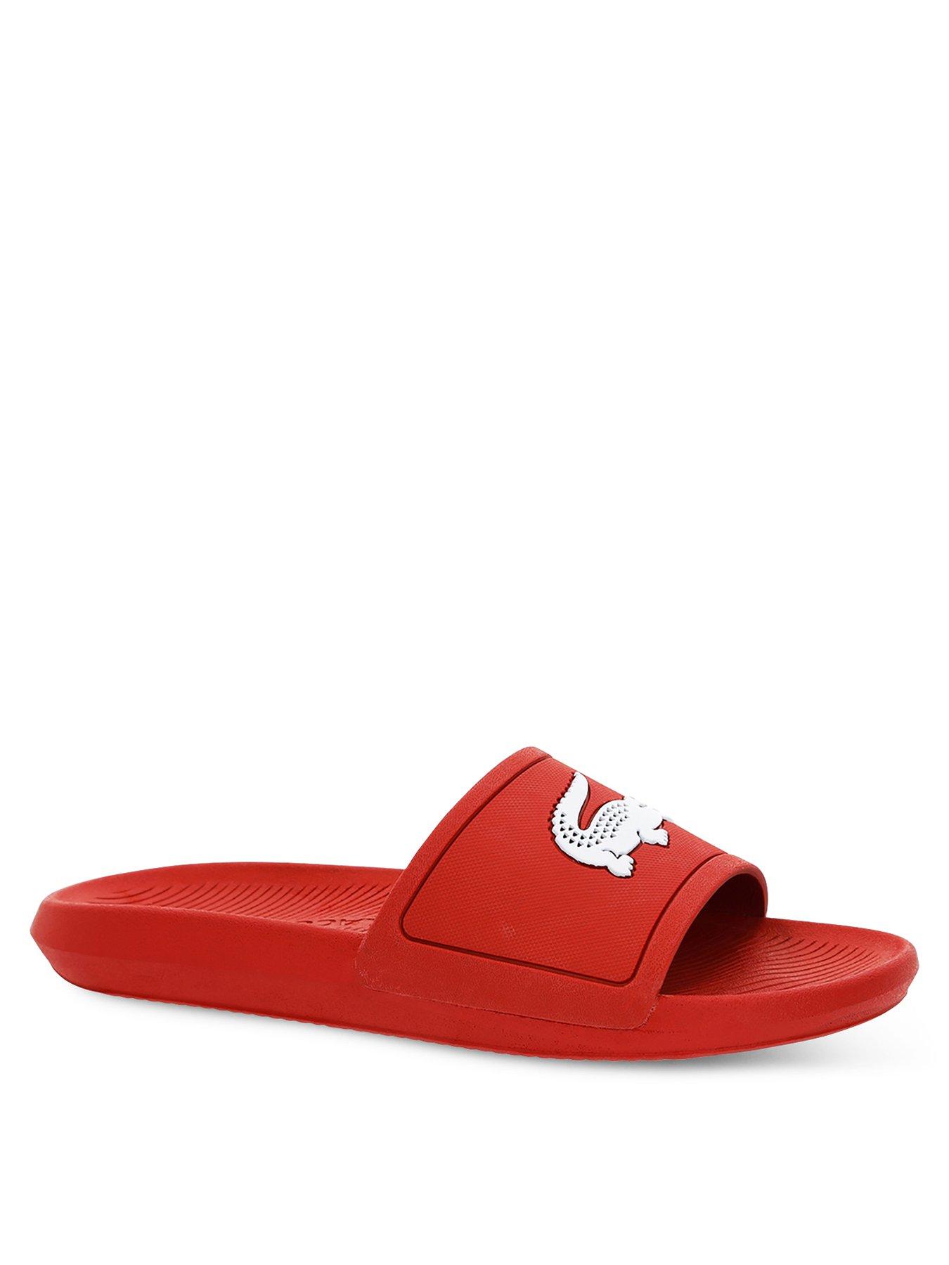 red lacoste sliders