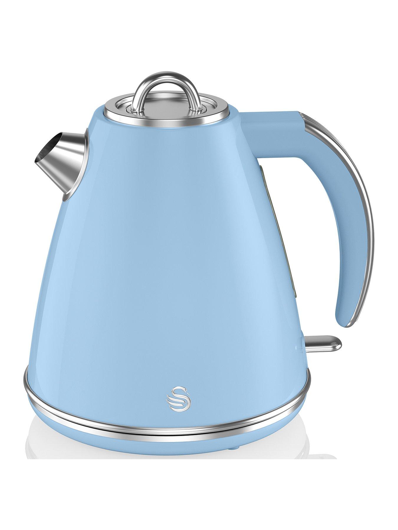 light blue kettle and toaster
