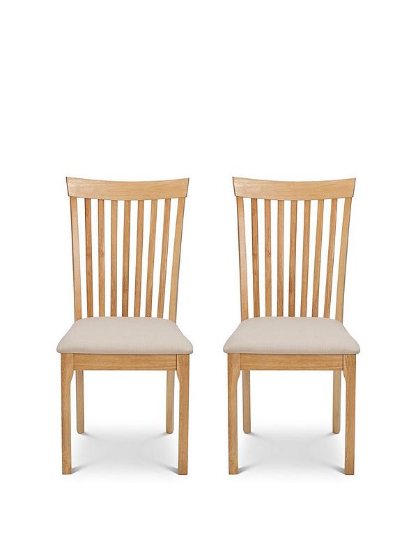 Julian Bowen Pair Of Ibsen Solid Wood, Solid Wood Dining Chairs Uk