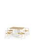 julian-bowen-savoy-120-cm-space-saver-dining-table-4-chairsfront