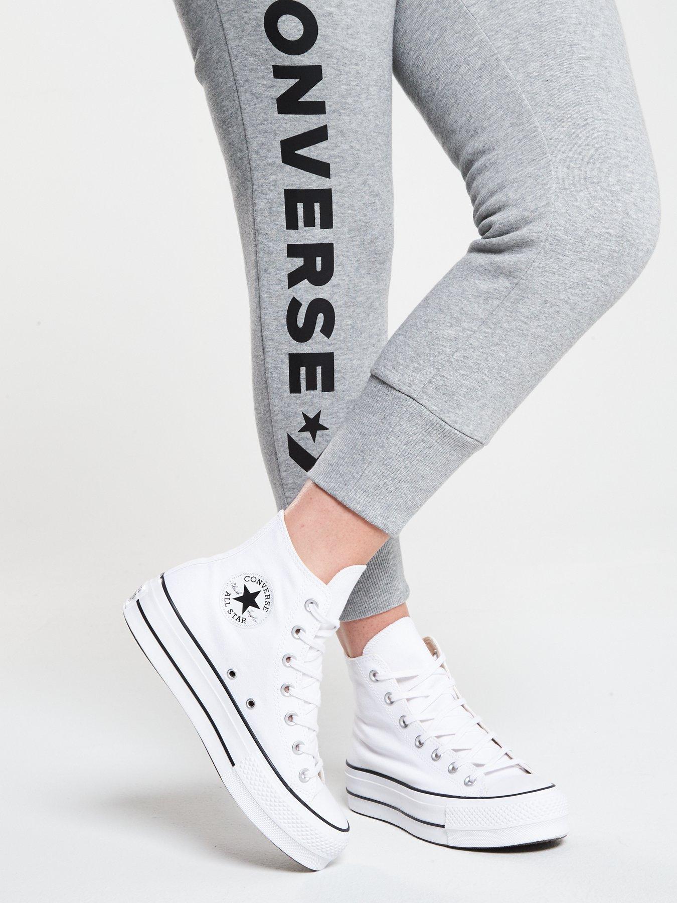 white converse platforms