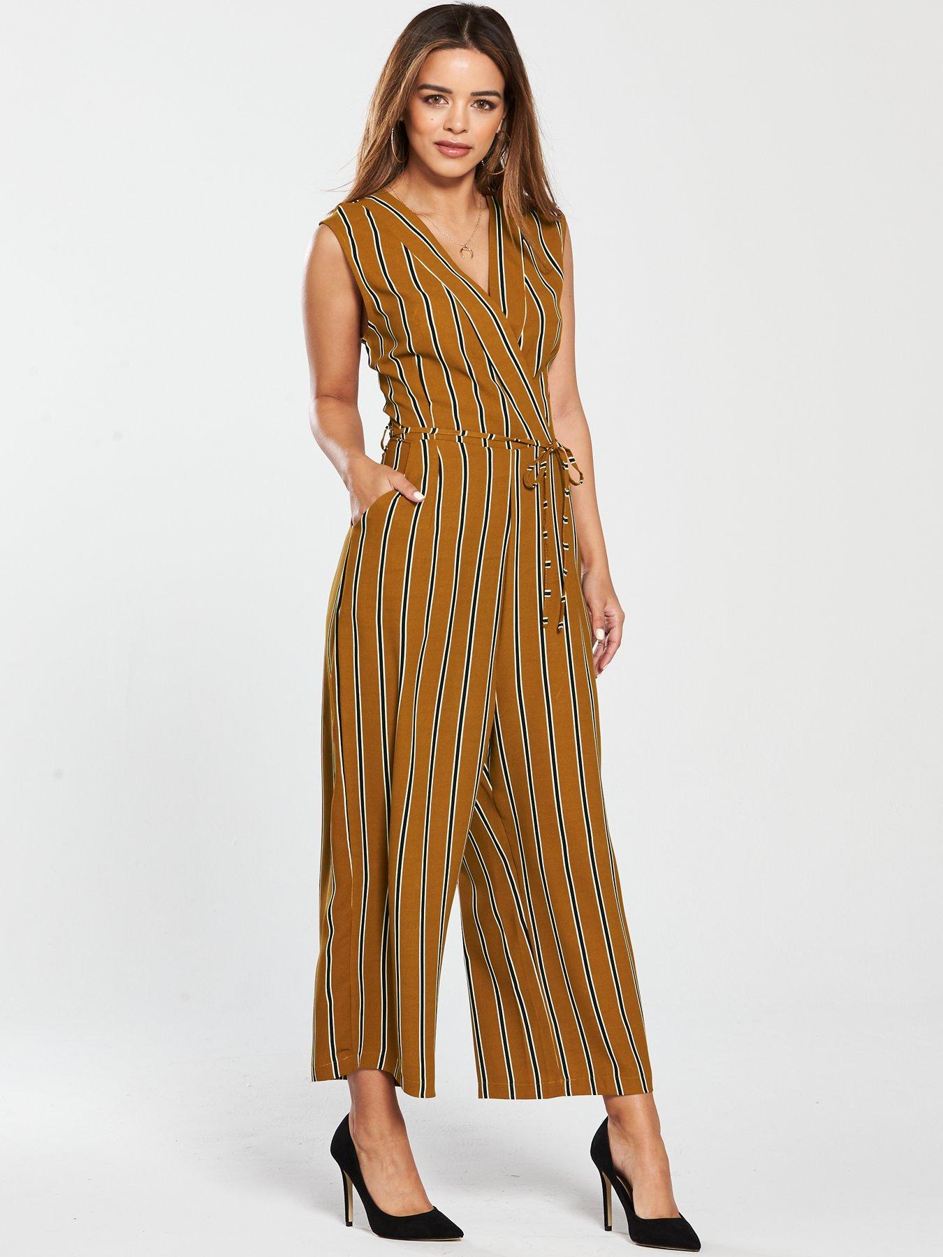 ax paris striped jumpsuit