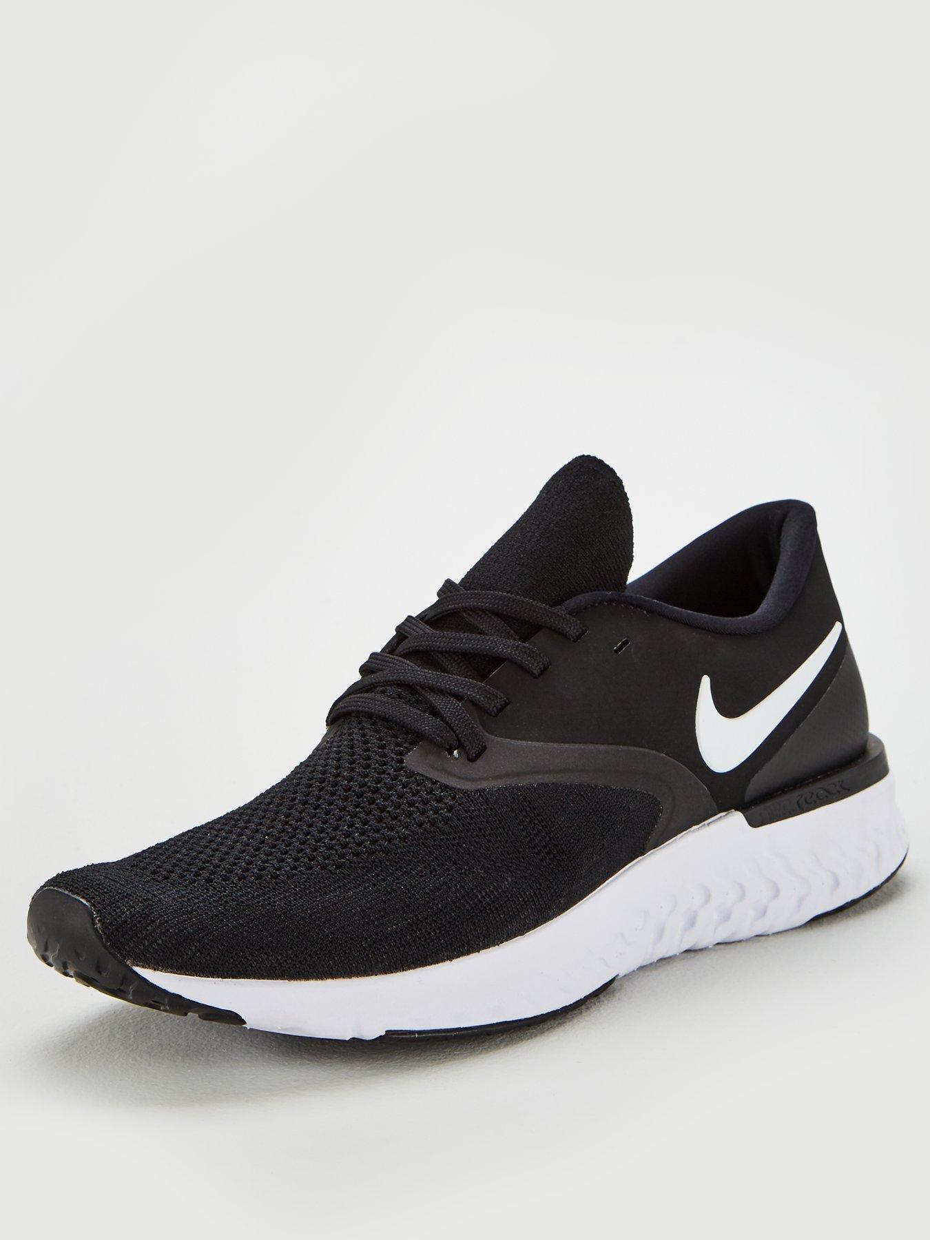 nike odyssey react flyknit 2 black and white