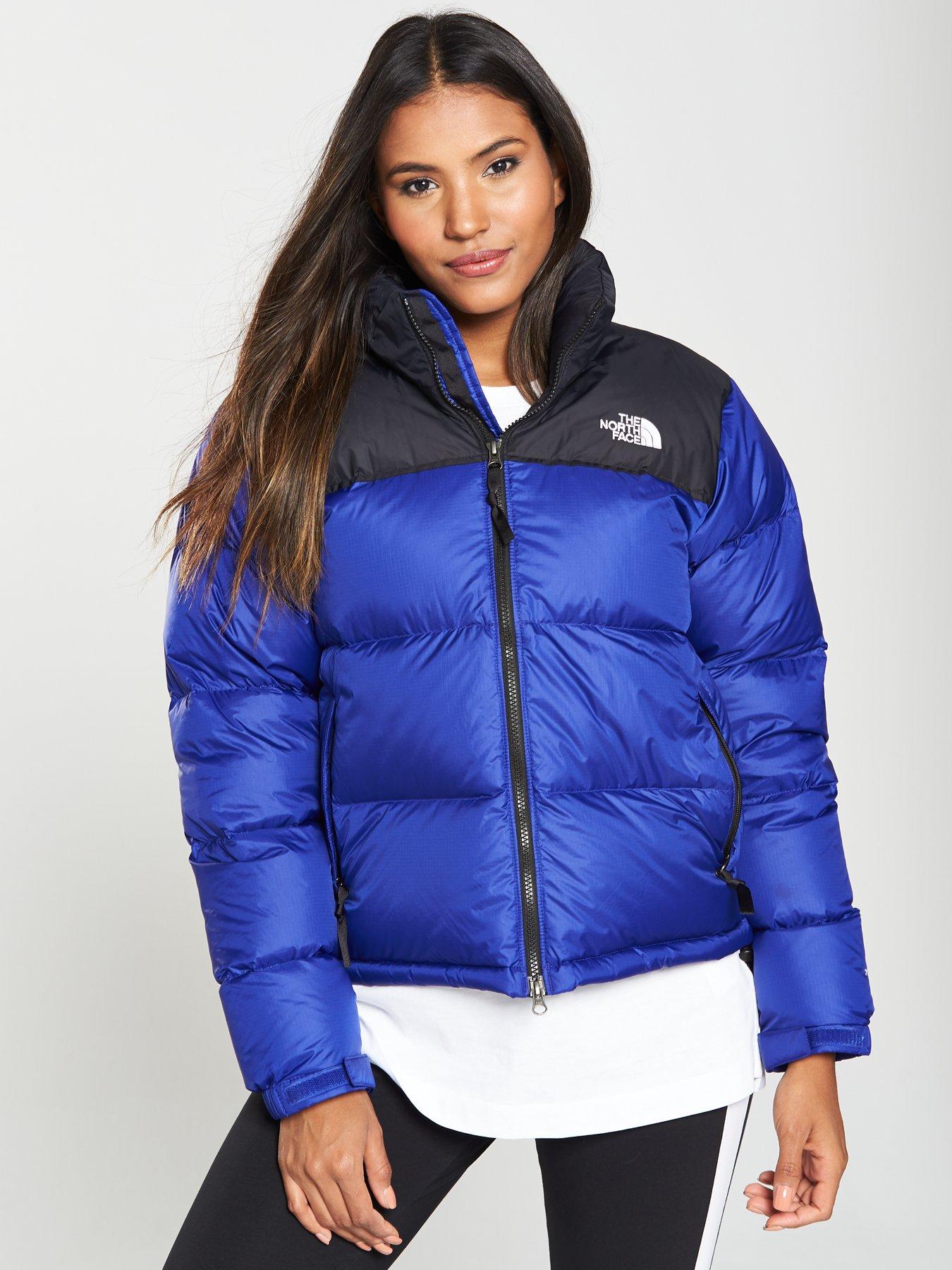 north face puffer jacket blue